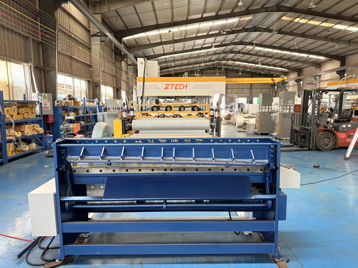 Output section of ZTECH PP board production equipment